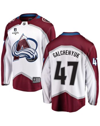 Alex Galchenyuk 47 Colorado Avalanche Stanley Cup 2023 Playoffs Patch Away Breakaway Men Jersey - White