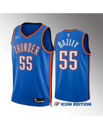 Oklahoma City Thunder Darius Bazley 55 Icon Edition Blue Men Jersey Swingman 2022-23