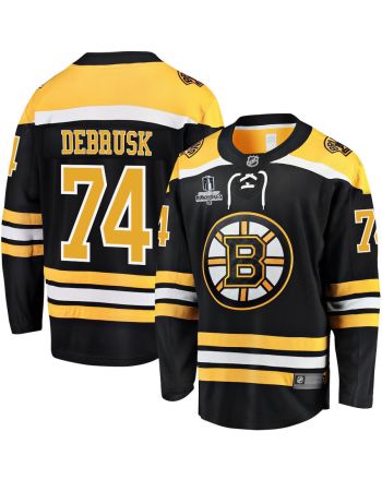 Jake DeBrusk 74 Boston Bruins Stanley Cup 2023 Playoffs Patch Home Breakaway Men Jersey - Black