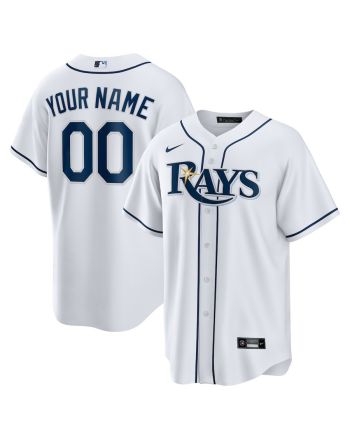 Tampa Bay Rays Home Custom Men Jersey - White