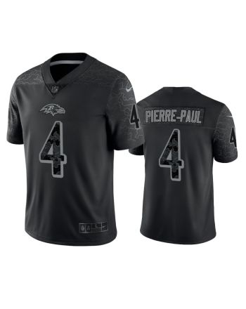 Jason Pierre-Paul 4 Baltimore Ravens Black Reflective Limited Jersey - Men