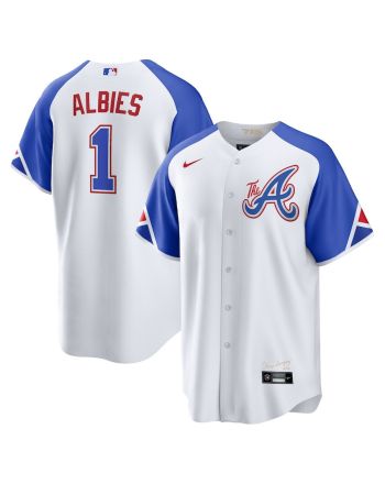 Ozzie Albies 1 Atlanta Braves 2023 City Connect Men Jersey - White