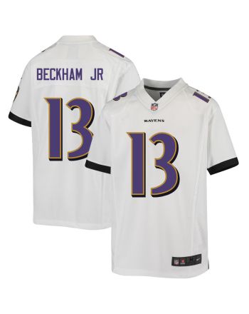 Odell Beckham Jr. 13 Baltimore Ravens Game Youth Jersey - White