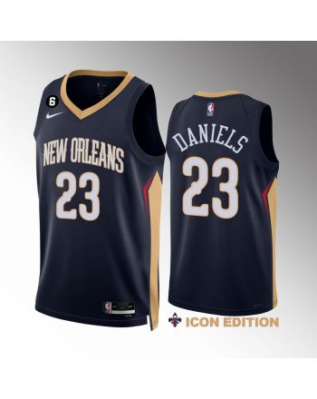 Dyson Daniels 23 New Orleans Pelicans Navy Jersey 2022-23 Icon Edition NO.6 Patch