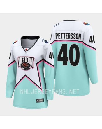 Elias Pettersson 40 Vancouver Canucks White 2023 All-Star Western Conference Jersey Women