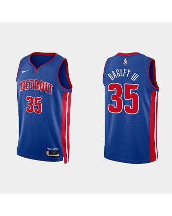 Detroit Pistons 35 Marvin Bagley III 2022-23 Icon Edition Royal Men Jersey