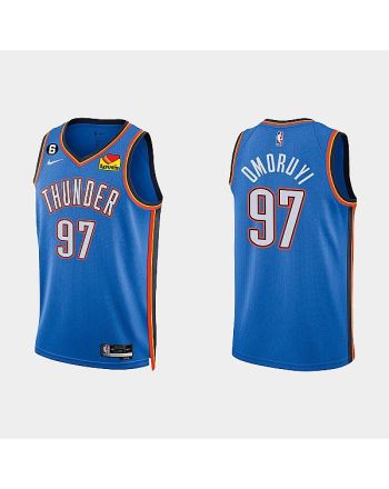 Oklahoma City Thunder 97 Eugene Omoruyi 2022-23 Icon Edition White Men Jersey