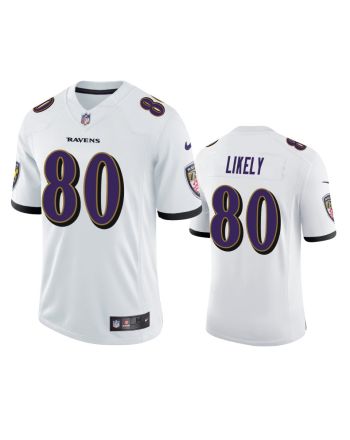 Baltimore Ravens Isaiah Likely 80 White Vapor Limited Jersey