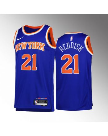 New York Knicks Cam Reddish 21 Blue Icon Edition Jersey 2022-23 Swingman