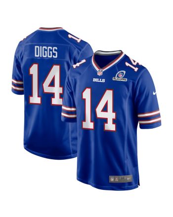 Stefon Diggs 14 Buffalo Bills 2023 Playoffs Patch Game Men Jersey - Royal