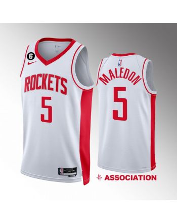 Theo Maledon 5 Houston Rockets White Men Jersey 2022-23 Association Edition Swingman