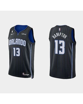 Orlando Magic 13 R. J. Hampton 2022-23 Icon Edition Black Men Jersey