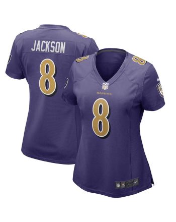 Lamar Jackson 8 Baltimore Ravens Women's Alternate Game Player Jersey - Purple