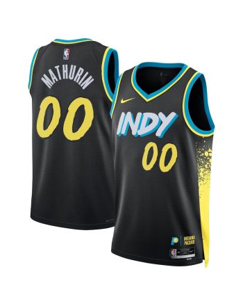 Bennedict Mathurin 00 Indiana Pacers 2023/24 City Edition Swingman Jersey - Black