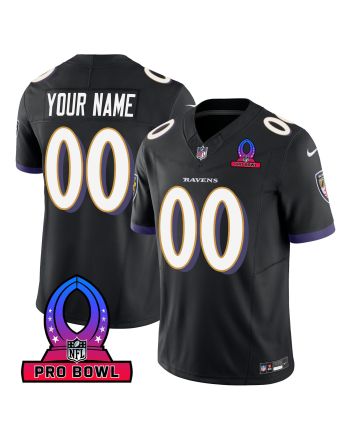 Baltimore Ravens 2024 Pro Bowl Patch Game Custom Men Jersey - Black