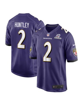 Tyler Huntley 2 Baltimore Ravens 2024 Divisional Patch Game Men Jersey - Purple