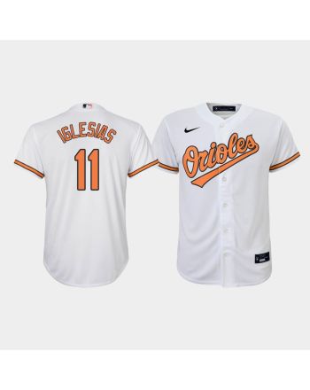 Youth Baltimore Orioles Jose Iglesias 11 White Home Jersey Jersey