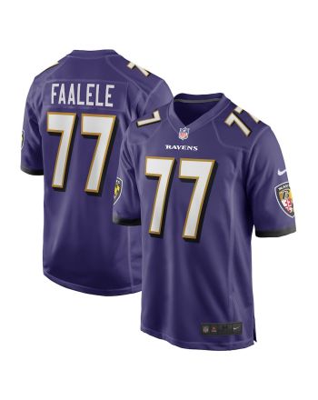 Daniel Faalele Baltimore Ravens Player Game Jersey - Purple