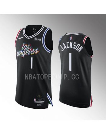 Reggie Jackson 1 Los Angeles Clippers 2022-23 City Edition Jersey Black