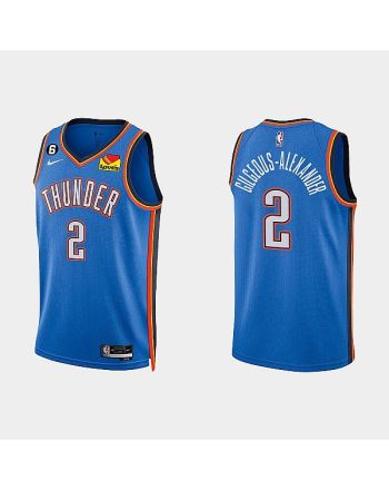 Oklahoma City Thunder 2 Shai Gilgeous-Alexander 2022-23 Icon Edition White Men Jersey