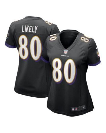 Isaiah Likely 80 Baltimore Ravens Women's Alternate Game Jersey - Black