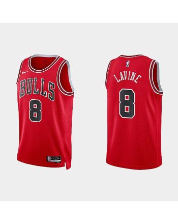 Chicago Bulls 8 Zach LaVine 2022-23 Icon Edition Red Men Jersey