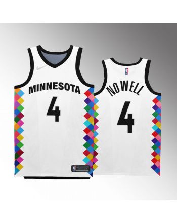 Minnesota Timberwolves Jaylen Nowell 4 2022-23 City Edition White Jersey Bob Dylan