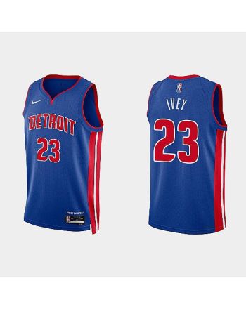 Detroit Pistons 23 Jaden Ivey 2022-23 Icon Edition Royal Men Jersey