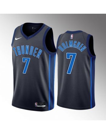 Chet Holmgren 7 2022-23 Oklahoma City Thunder Black City Edition Jersey