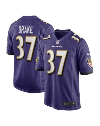 Kenyan Drake 37 Baltimore Ravens Men Game Jersey - Purple