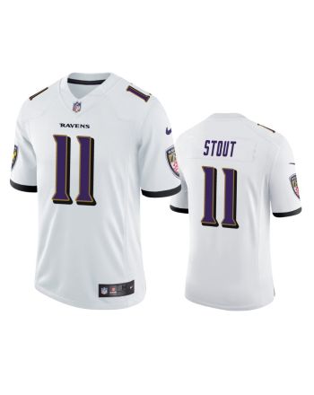 Baltimore Ravens Jordan Stout 11 White Vapor Limited Jersey