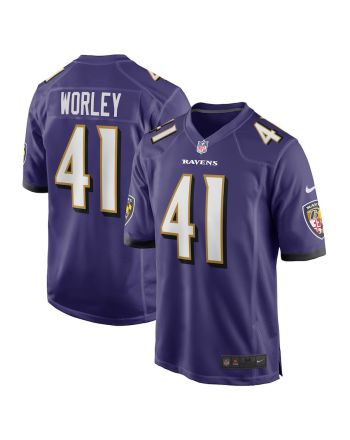 Daryl Worley Baltimore Ravens Game Player Jersey - Purple