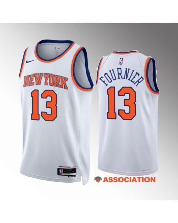 Evan Fournier 13 New York Knicks White Jersey 2022-23 Association Edition Swingman