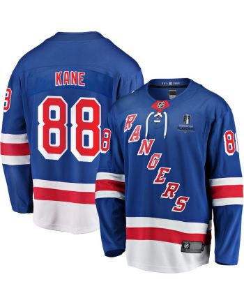 Patrick Kane 88 New York Rangers Stanley Cup 2023 Playoffs Patch Home Breakaway Men Jersey - Blue