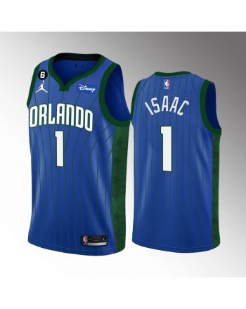 Orlando Magic 2022-23 Jonathan Isaac 1 Statement Edition Blue Jersey Swingman