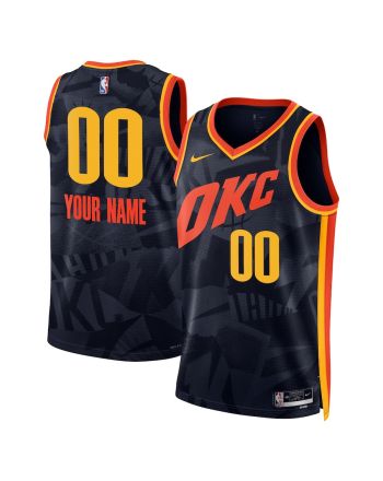 Oklahoma City Thunder 2023/24 City Edition Swingman Custom Jersey - Navy