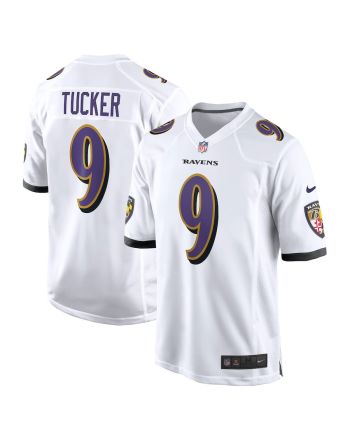 Justin Tucker 9 Baltimore Ravens Game Jersey - White