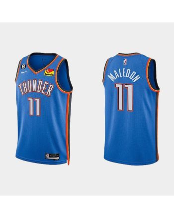 Oklahoma City Thunder 11 Theo Maledon 2022-23 Icon Edition White Men Jersey