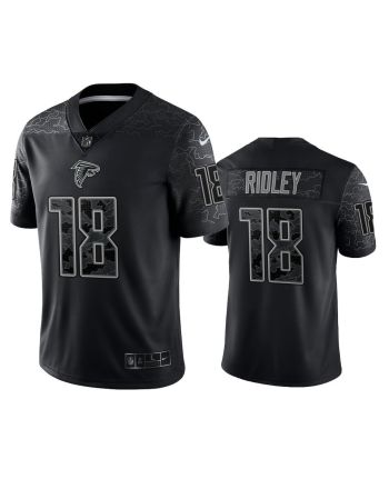 Calvin Ridley 18 Atlanta Falcons Black Reflective Limited Jersey - Men