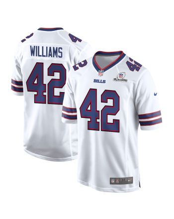 Dorian Williams 42 Buffalo Bills 2023 Playoffs Patch Game Men Jersey - White