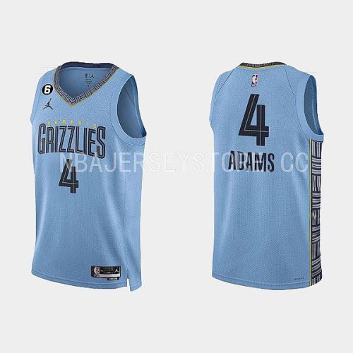 Memphis Grizzlies 4 Steven Adams 2022-23 Statement Edition Light Blue Men Jersey