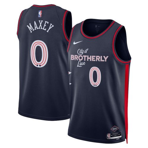 Tyrese Maxey 0 Philadelphia 76ers 2023/24 City Edition Swingman Jersey - Navy