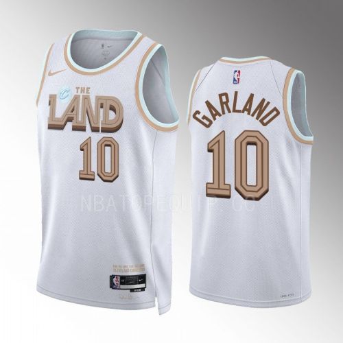 Darius Garland 10 2022-23 Cleveland Cavaliers White City Edition Jersey Swingman