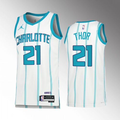 JT Thor 21 2022-23 Charlotte Hornets White Association Edition Jersey Swingman