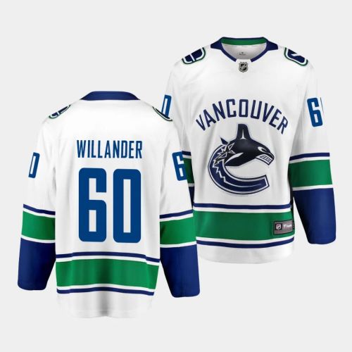 Tom Willander #60 Vancouver Canucks 2023 NHL Draft Away Men Jersey - White