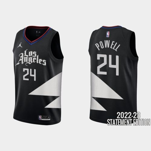 Los Angeles Clippers Norman Powell 24 Black 2022-23 Statement Edition Men Jersey