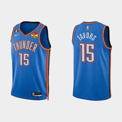 Oklahoma City Thunder 15 Derrick Favors 2022-23 Icon Edition White Men Jersey