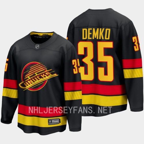 Vancouver Canucks Thatcher Demko 35 2023-24 Alternate Jersey Breakaway Black