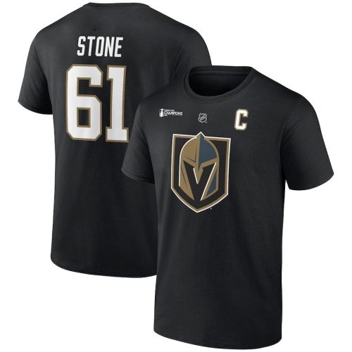 Mark Stone Vegas Golden Knights 2023 Stanley Cup Champions Stack T-Shirt - Black