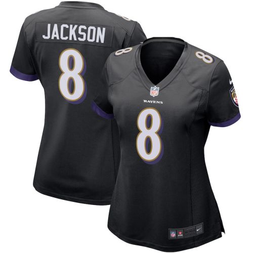 Lamar Jackson 8 Baltimore Ravens Women's Game Jersey - Black